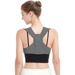 Posture Corrector for Men and Women - Adjustable Back Support Belt for Back Pain Relief | Spine and Shoulder Support, Posture Correction Belt for Improved Alignment | Back Straight Belt, Pain Relief for Neck and Back (Gray)