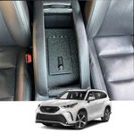 Center Console Safe Vault - KEREN Console Gun Safe Box Compatible with Toyota Highlander 2014-2019, 4 Digit Combination Lock with Key