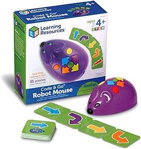 Learning Resources Code & Go Robot Mouse - 31 Pieces, Ages 4+, Coding STEM Toys, Screen-Free Coding Toys for Kids, for Kids