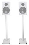 ROCKVILLE Pair RS37W 37" Steel Bookshelf Speaker/Studio Monitor Stands - White