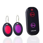 Basic Key Finder with 2 Receivers & 1 Remote, Simjar Wireless Remote Control RF Key Finder Locator Tracker for Keys Wallet Phone Luggage