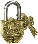 Brass Padlock - Lock with Keys - Working Functional - Brass Made Padlock laxmi Golden