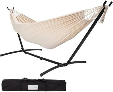 APEXORIGIN Hammocks Double Hammock with Space-Saving Steel Stand Includes Portable Carrying Case, 210kg Capacity Portable Hammock, Travel Bag for Camping Outdoor/Indoor Patio Backyard (280x100x110cm)