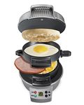 Hamilton Beach Breakfast Sandwich Maker with Timer, Silver, 25478RC