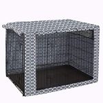 Dog Crate Cover for Wire Crates, Heavy Nylon Durable Waterproof Windproof Pet Kennel Cover Indoor Outdoor Protection - Cover only - Grey - Medium