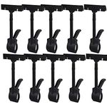 OUKEYI Plastic Merchandise Sign Clip Rotatable Pop Clip-on Holder Stand Price Display Holders Tag Clip ，Adjustable Clip Sign Pack of 10 lear