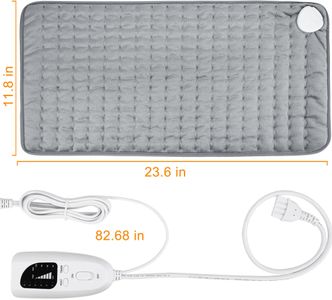 Electric Heating Pad 12x24 – Silver, Large Heat Therapy Pad
