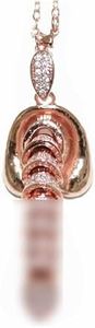 Vrogadso Funny Necklace Rose Gold 2.36 Inch Funny Necklace Including 21.5 Inch Chain and 2.36 Inch Pendant, Copper