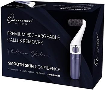 Electric Foot Callus Remover: Own Harmony Professional Foot Care Pedicure Tools, Rechargeable Feet Scrubber Dead Skin, Electronic Foot File Pedi Grinder, Best for Hard, Dry, Cracked Heels (3 Rollers)