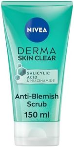 NIVEA Derma Skin Clear Scrub, gommage exfoliant pour le visage, exfoliant pour le visage, à l'acide salicylique enrichi en niacinamide pour déboucher les pores et affiner les textures de la peau, 150