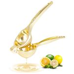 Lemon Squeezer Stainless Steel with Premium Heavy Duty Solid Metal Squeezer Bowl and Food Grade Silicone Handles - Large Manual Citrus Press Juicer and Lime Squeezer Stainless Steel