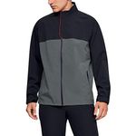 Under Armour Men Stormproof Golf Rain Jacket - Black/Pitch Gray/ (001), Small