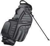 Bag Boy HB-14 Hybrid Golf Stand Bag, 14 Way Top with Full Length Individual Dividers, Lightweight, Removable Dual Shoulder Straps, 7 Pockets, Stars and Stipes/Charcoal