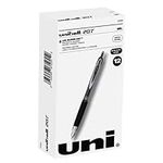 Black Retractable Gel Pens 12 Pack with Micro Points, Uni-Ball 207 Signo Click Pens are Fraud Proof and the Best Office Pens, Nursing Pens, Business Pens, School Pens, and Bible Pens