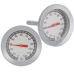 Commercial Products Stainless Steel Instant Read Oven/Grill/Smoker Monitoring Thermometer 2.2 Inch 0~120¡æ Barbecue Temperature Gauge for BBQ Heat Indicator Meat Cooking