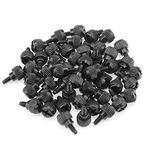 HELIFOUNER 50 Pieces 6-32 Thread, Black Color 6#-32x6 Computer Case Thumbscrews, Thumb Screws for Computer Case/Cover/Power Supply/Hard Drives