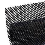 AggAuto Universal 40 inchx13 inch Car Grill Mesh - Aluminum Alloy Automotive Grille Insert Bumper 6x12mm Rhombic Hole, One of the Most Multifunctional Shape Grids 100x33cm Black