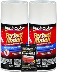 Dupli-Color Olympic White Exact-Match Automotive Paint for GM Vehicles - 8 oz, Bundles with Prep Wipe (3 Items)