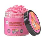 Mallows Beauty Strawberry Shave Butter, Relieves Redness, Hydrates and Nourishes, Protects Against Razor Rash, Long Lasting Results, for All Skin Types, 100g