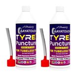 Aaya Touch Tire Sealant Anti Puncture Liquid for Bike & Car Tyre Tubeless (Pack of 2)