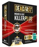 Deadfast 20300392 Mouse and Rat Killer Plus Poison, 8 Sachets - Green