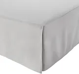 Amazon Basics Lightweight Pleated Bed Skirt - Full, Light Grey