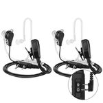 2- Pack, VistaRise 2Pin Acoustic Tube Walkie Talkie Headsets with Microphone Compatible with Kenwood Baofeng Retevis Two-Way Radio among other brands (Not for Motorola) (VR-K416Acoustic Tube-2PACK)