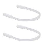 kwmobile Silicone Sports Straps for Glasses - Pack of 2X Anti Slip Silicone Thin Sport Cords for Adult Child Glasses - Matte Transparent