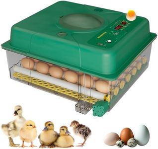 Shaledig 36 Incubator for Hatching Eggs - Egg Incubator with Automatic Egg Turning and Humidity Monitor for Chicken/Duck/Goose/Quail with Built-in Egg Candler & Alarms (Home/Farm/Industrial Use)