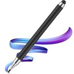 iAccessories 2-Way Dual-Sided Stylus Pen for All Touch Screen Devices Android Mobile Phones Tablets Pads Smartphones - Black