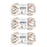 Bernat Baby Blanket Little Sand Castles Yarn - 3 Pack of 100g/3.5oz - Polyester - 6 Super Bulky - 72 Yards - Knitting/Crochet