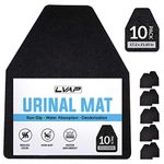 Urinal Mats (10 Pack) - Non-Slip Water Absorption Deodorization Black Floor Urine mats for Men's Restrooms & Bathrooms