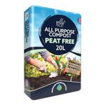 Pelle & Sol 20L Peat Free Compost - All Purpose, Bio & Wood Fiber, Enriched with Seaweed & Volcanic Dust, Ideal for Outdoor Plants, Vegetables, Seed Starting, Potting Soil, Organic Gardening Soil