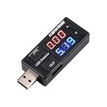 USB Current Voltage Charging Detector Multifunctional Battery Voltmeter Ammeter Capacity Tester with Dual USB Ports LED Display for Phone Laptop