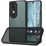 TheGiftKart Ultra-Hybrid Shockproof Back Cover Case for Vivo V40 / V40 Pro / T3 Ultra 5G | Camera Protection Bump | Hard Back Cover Case (PC & TPU, Smoked Matte Back, Black Sides)