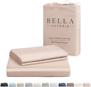 Bella Coterie Luxury Bamboo Viscose King Size Duvet Cover Set | 100% Organically Grown | Corner Ties | Ultra Soft | Cooling | Two Pillow Shams | 106 x 94 | No Insert [Dusty Rose]