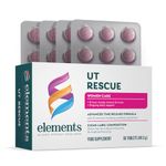 Elements UT Rescue - Supplement for Urinary Tract Support with D-mannose Cranberry Extract and Birch Leaf Extract, to Complement The Body's Natural UT Cleaning Process, Non-GMO Gluten Free 60 Tablets