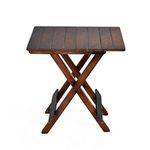 La Conifera Patio Coffee and Tea Table L-24in B-18in H-24in | Made of Solid Hardwood | No Assembly Required | Folding Table, Center Table | Walnut Finish