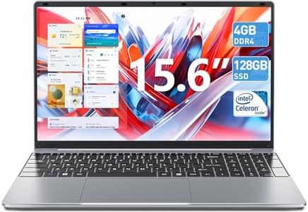 SGIN 15.6 Inch Laptop, 4GB RAM 128GB SSD Home 11 Notebook, Celeron N4000, Up to 2.8GHz, 2.4/5.0G WiFi, Bluetooth 4.2, Expandable Memory 512GB TF