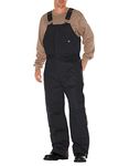 Dickies Men's Insulated Bib Overall, Black, Medium