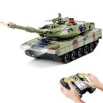 kaim Remote Control Tank for Boys,1:24 RC Army Tank,with Smoke,Lights & Sounds,Panther Tank Toy,Great Gift Toy for Kids