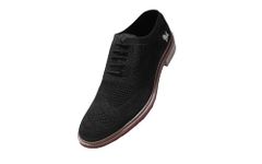 Neeman's The Oxford Knits Sneakers for Mens | Breathable Recycled Knit with PU Tongue Comfortable & Flexible EVA Sole | Black UK10