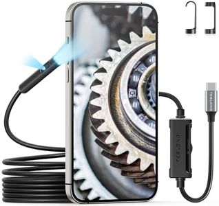 Dual Lens Endoscope Camera with Light, Teslong USB-C Borescope Inspection Camera with 8+1 LED Lights, 10FT Flexible Waterproof Fiber Optic Camera Snake Scope Compatible with iPhone 15, Android Phone