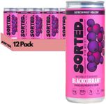 SORTED. Blackcurrant Prebiotic Soft Drink | Boosts Gut Health | High-Fibre, 99.9% Sugar-Free, Low Carb, Low Calories | 12x250ml Cans