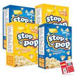 SOL 12pk x 85g Stop 'n' Pop Microwave Popcorn Kernels for Popcorn Maker | Salted & Butter Popcorn Flavouring | Popping Pop Corn Kernels for The Family | Salted Popcorn Microwave Includes SOL Sticker