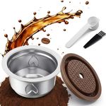 Refillable Coffee Capsule : 230ml Stainless Steel Reusable Coffee Pod Kit, Compatible with Nespresso Vertuo Coffee Capsules