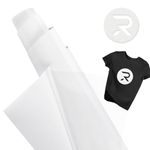 HTVRONT Puff Vinyl Heat Transfer - 12" x 15FT White Puff Vinyl Heat Transfer for T Shirts, White Puff HTV Vinyl Heat Transfer for Cricut & Cameo - Easy to Cut & Weed for Heat Vinyl Design(White)