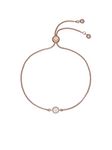 Ted Baker Sarsa Crystal Drawstring Adjustable Bracelet for Women (Rose Gold/Crystal)