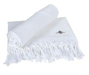 Sathiyas Cotton Bath Towel 480 GSM (Set of 2, White, 75 cm X 150 cm)