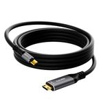 USB C to Mini HDMI Cable 10 FT, (NOT HDMI), 4K@60Hz, High Speed Type-C to Mini HDMI Uni-Directional Cord, Compatible with iPhone 15 Series, MacBook, iPad Pro, Portable Monitor, Steam Deck, ROG All